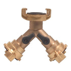 Acoplamiento rápido en Y MEGA para manguera de latón tamaño 9,5-38 mm ( 4000300144 )