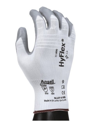 ANSELL gloves HyFlex 11-800 size 9 white/grey ( 4000371394 )