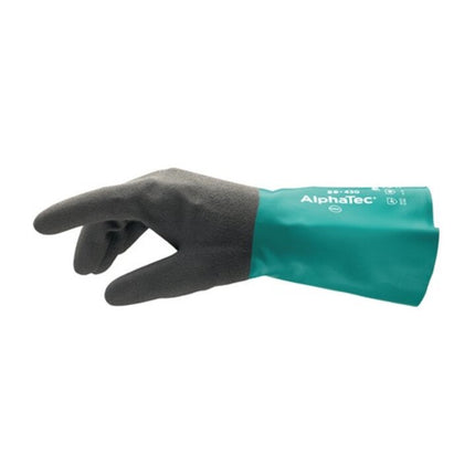 ANSELL AlphaTec 58-430 guanti per prodotti chimici taglia 10 verde bottiglia/grigio antracite ( 4000371413 )