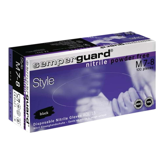 SEMPERMED Gant jetable Semperguard Nitril Style taille L noir ( 4000371824 )