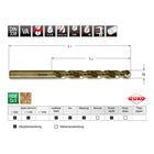 RUKO twist drill DIN 338 type INOX nominal Ø 4.5 mm ( 4000600460 )