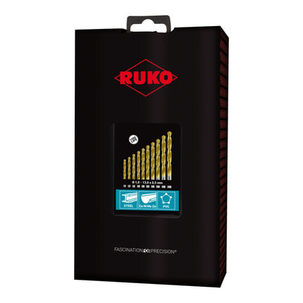 RUKO twist drill set DIN 338 type N nominal Ø 1-13x0.5 mm ( 4000600884 )