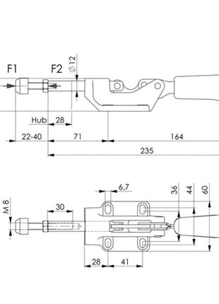 AMF push rod clamp no. 6845 size 3 ( 4000604385 )