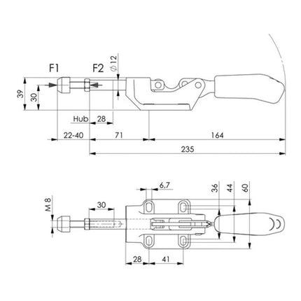 AMF push rod clamp no. 6845 size 3 ( 4000604385 )