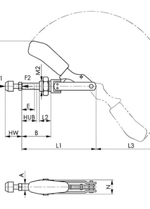 AMF push rod clamp no. 6840 size 3 ( 4000604394 )