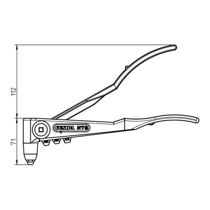 Herramienta manual de colocación de remaches ciegos GESIPA NTS Longitud 275 mm ( 4000813030 )