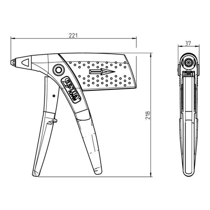 Herramienta manual de colocación de remaches ciegos GESIPA Flipper(R) longitud 221 mm ( 4000813035 )