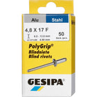 Remache ciego GESIPA Vástago de remache PolyGrip(R) d x l 4,8 x 17 mm ( 4000813762 )