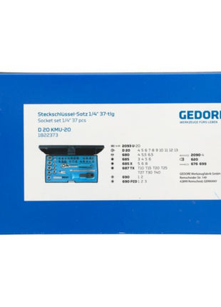 Set di chiavi a bussola GEDORE D 20 SME-20 37 pezzi 1/4 ″ ( 4000820548 )