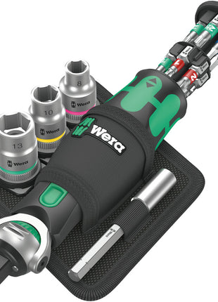 WERA Jeu de clés à douilles 8009 Zyklop Pocket Set 2 19 pièces 3/8″ + 1/4 ″ ( 4000822451 )