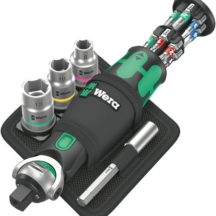 WERA socket spanner set 8009 Zyklop Pocket Set 2 19-piece 3/8 ″ + 1/4 ″ ( 4000822451 )