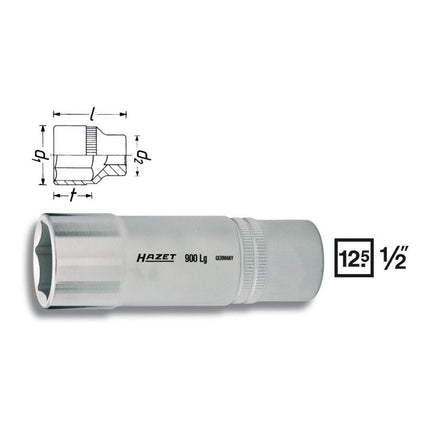 HAZET Steckschlüsseleinsatz 900LG 1/2 ″ 6-kant ( 4000822714 )
