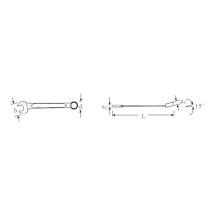 STAHLWILLE Llave combinada OPEN BOX 13 SW 14 mm Longitud 165 mm ( 4000826009 )