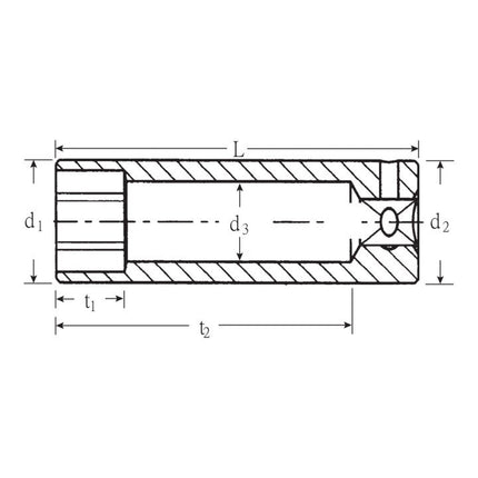 STAHLWILLE Presa 40 L 1/4 ″ esagonale, lunga ( 4000826228 )