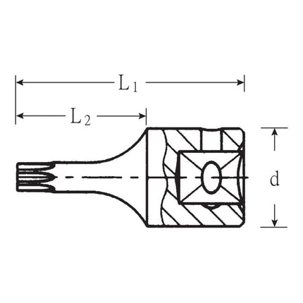 STAHLWILLE Socket 44 KTX 1/4 ″ TX ( 4000826233 )