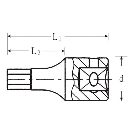 STAHLWILLE Socket 44 K 1/4 ″ hexagon socket ( 4000826256 )