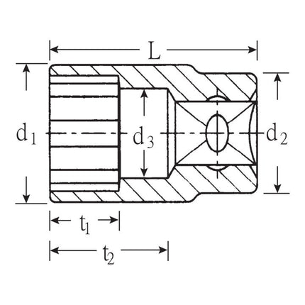 STAHLWILLE Chiave a bussola 45 3/8 ″ 12 lati ( 4000826289 )