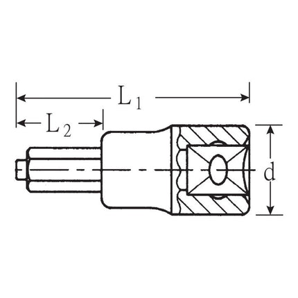 STAHLWILLE Socket 54 IC 1/2 ″ hexagon socket, with spigot ( 4000826411 )