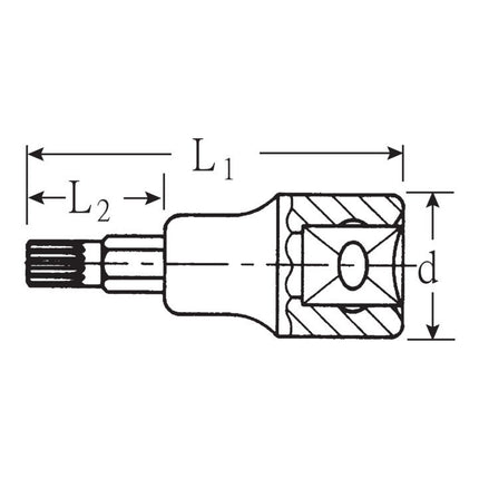 Presa STAHLWILLE 54 X 1/2 ″ interna multipunto ( 4000826418 )