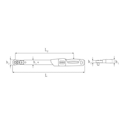 STAHLWILLE Clé dynamométrique 730NR/20QR FK 1/2 po. 40-200 Nm ( 4000826537 )