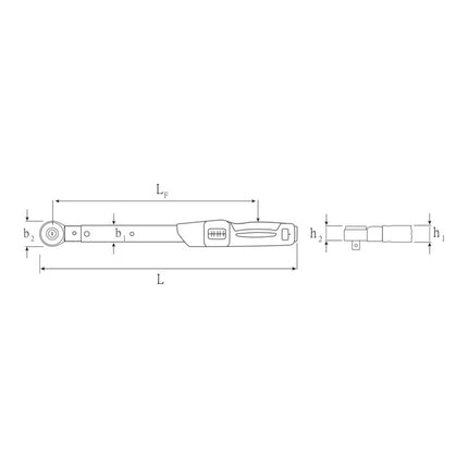 STAHLWILLE torque spanner 730NR/40FK 3/4 ″ 80 - 400 Nm ( 4000826541 )