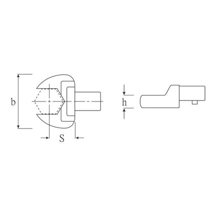 STAHLWILLE jaw insertion tool 731/40 30 Width across flats 30 mm 14 x 18 mm ( 4000826581 )