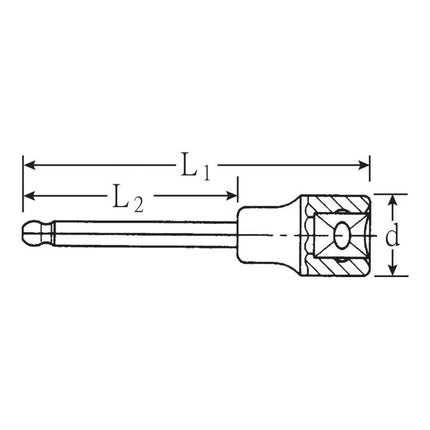 STAHLWILLE Presa 54 KK 1/2 ″ esagonale ( 4000826615 )