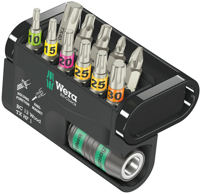 WERA Bit-Check 12 Legno TX HF 1 Set di punte da 12 pezzi ( 4000829911 )