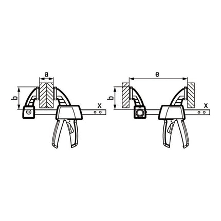BESSEY EZS morsetto a una mano 600 mm di luce ( 4000831449 )