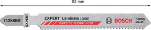 BOSCH Lama per seghetto alternativo Laminate Clean T 128 BHM Lunghezza totale 92 mm ( 4000837454 )