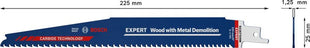 BOSCH Reciprocating saw blade Wood Metal Demolition S 1167 XHM Length 225 mm Width 25 mm ( 4000837465 )
