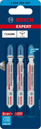 BOSCH jigsaw blade Stainless Steel T 118 AHM overall length 83 mm ( 4000837481 )