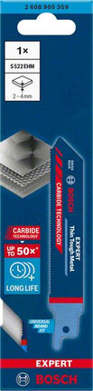 BOSCH Reciprocating saw blade Expert Thin Tough Metal Length 115 mm Width 19 mm ( 4000837491 )