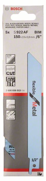 BOSCH Reciprocating saw blade S 922 AF Length 150 mm Width 19 mm ( 4000837556 )