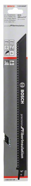 BOSCH Reciprocating saw blade S 1213 AWP Length 300 mm Width 22 mm ( 4000837598 )