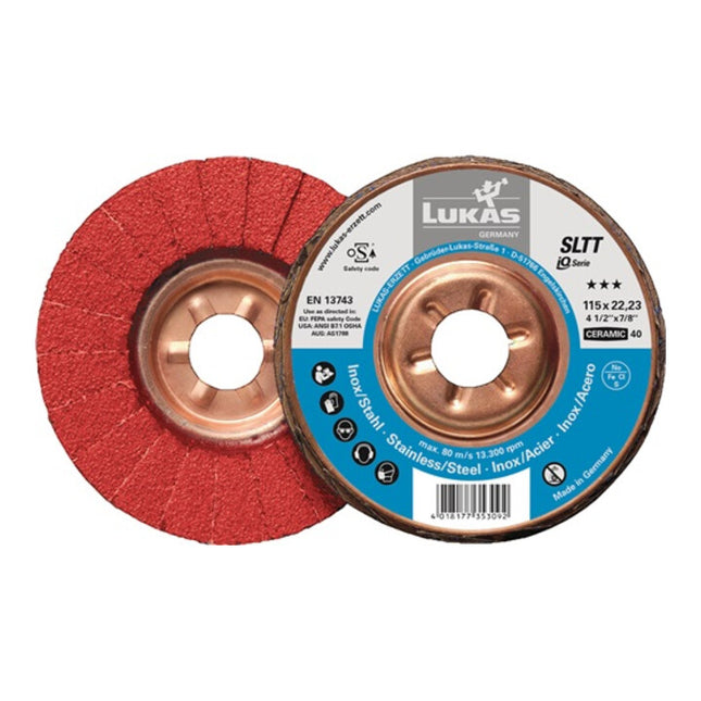 LUKAS flap disc SLTT Ceramic Ø 125 mm grain size 60 flat ( 4000840336 )