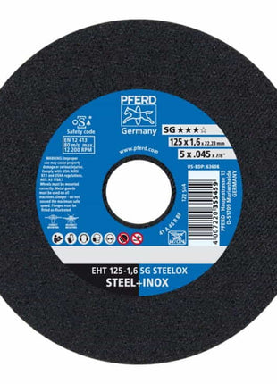 Disco de corte PFERD SG STEELOX D125x1,6mm recto (4000841262)