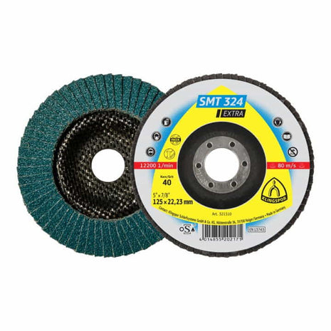Disco lamellare KLINGSPOR SMT 324 Extra Ø 125 mm granulometria 80 12° conico ( 4000842812 )