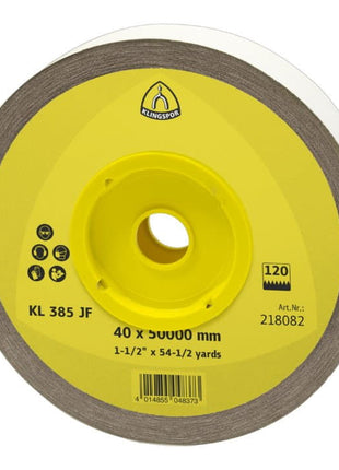 Rotolo di tela abrasiva KLINGSPOR KL 385 JF 40 mm grana 40 ( 4000844438 )