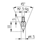 Inserto de medición KÄFER Cono de 45° (4000851593)