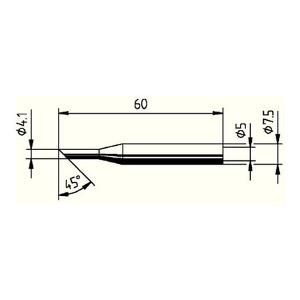 Punta de soldar ERSA serie 172 biselada ( 4000872404 )
