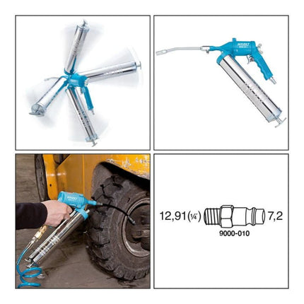 HAZET compressed air grease gun 9042N-1 230 l/min 400 ml ( 4000898941 )