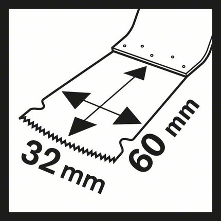 BOSCH Hoja de sierra de inmersión PAIZ 32 APB Anchura 32 mm Profundidad de inmersión 60 mm ( 4000907744 )