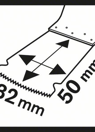 Lama BOSCH per taglio a tuffo AIZ 32 APB Larghezza 32 mm Profondità di tuffo 50 mm ( 4000908708 )