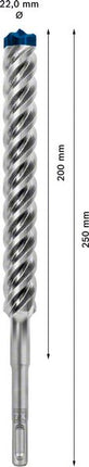 Taladro percutor BOSCH Expert SDS-7X Ø 22,0 mm longitud útil 200 mm longitud 250 mm (4000909491)