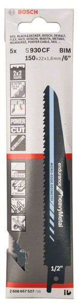 Hoja de sierra de sable BOSCH S 930 CF Longitud 150 mm Anchura 22 mm ( 4000909617 )