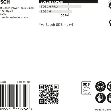 Trapano a percussione BOSCH Expert SDS max-8X Ø 12 mm lavoro l.200 mm l.340 mm ( 4000909887 )