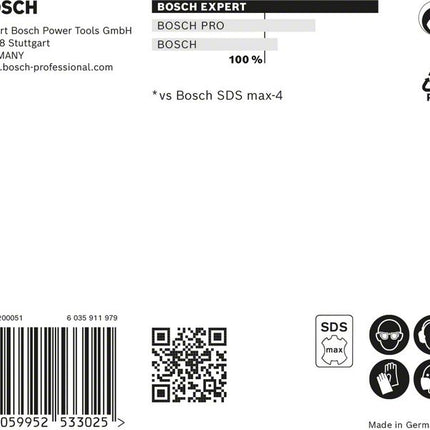 BOSCH Hammerbohrer Expert SDS max-8X Ø 20 mm Arbeits-L.200 mm L.320 mm ( 4000909903 )