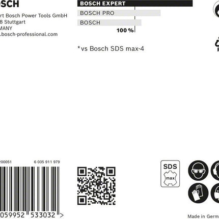 Trapano a percussione BOSCH Expert SDS max-8X Ø 20 mm lavoro l.400 mm l.520 mm ( 4000909904 )