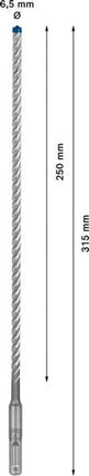 Taladro percutor BOSCH Expert SDS-7X Ø 6,5 mm trabajo l.250 mm l.315 mm ( 4000909934 )